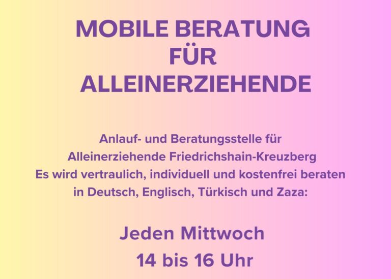 Mobile Beratung für Alleinerziehende